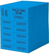 Auction Tickets - 500 Sheets - 10 Numbers per Sheet (Blue)