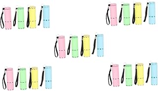 ABOOFAN 20 Peças Lanterna LED Lanterna De Acampamento Portátil Mini Lanterna LED De Alumínio Lumens Penlights Lanterna USB Para Caminhadas Lanternas Pequenas Alça De Ombro De Borracha