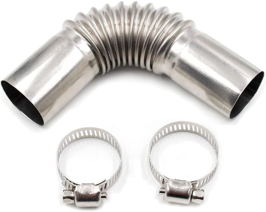 SquarezhenBo Stainless Steel 24mm Air Diesel Parking Heater Exhaust Pipe Tube Elbow Connector for Webasto Eberspacher Diesel Boat Heater 13cm Exhaust and Emissions Automotive Replacement Exhaust Pipes