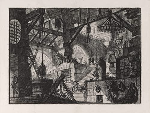 Pintura mural en lienzo de los Carceri de Piranesi: soluciona paredes vacías en tu hogar, 60x90