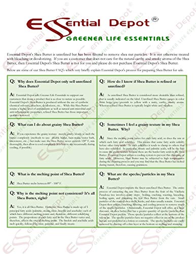 Essential Depot Shea Butter - Grade A - Organic - Unrefined - 7 Lbs In A Pp Pail - R.e.d. Roasted - Microwavable Container With Resealable Lid And Removable Handle #TOP5