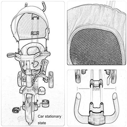 NUBAO Dreiräder Für Kinder ab 1 Baby Outdoor Tricyles 1-6 Jahre alt Mädchen Jungen 3 in 1 mit Push-Griff Dreiräder… – Bild 5