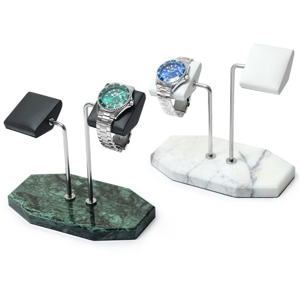 Armadi Organizer for orologi a doppia posizione in marmo leggero di lusso in acciaio inossidabile | Vassoio creativo for orologi da esposizione
