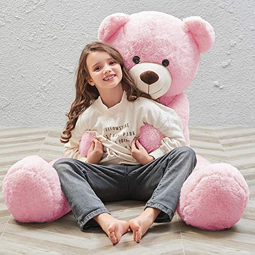 Maogolan Giant Pink Teddy Bear 55 Inch Life Size Big Bear Large Stuffed Animals For Girlfriend #TOP5