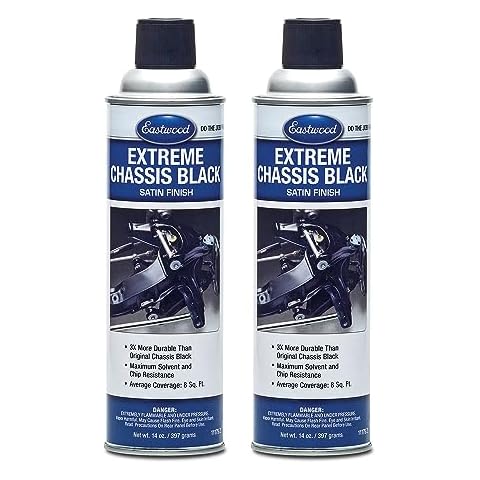 Eastwood Extreme Chassis Black Satin Aerosol Spray Paint | Car and Truck Chassis Frame Paint | Black 14oz Aerosol | 2 Pack Cover