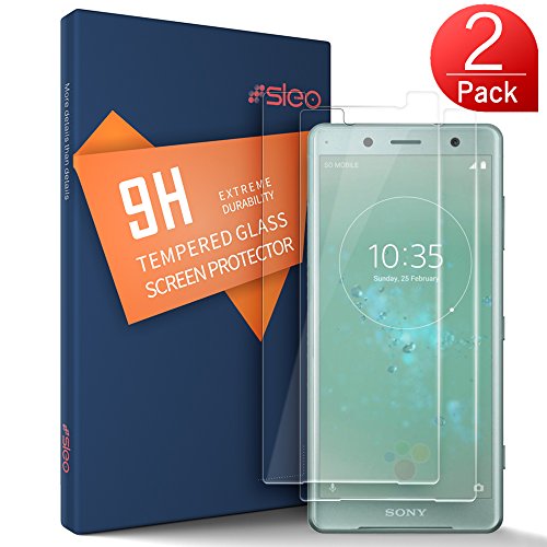 SLEO Sony Xperia XZ2 Compact Screen Protector - SLEO Premium Surface Hardness Crystal Clear Tempered Glass Screen Protector Guard Cover for Sony Xperia XZ2 Compact - 2 Pack
