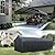 PHI VILLA 12 x 25 ft Heavy Duty Car Port with Galvanized Steel Roof with Sidewalls, Sturdy Metal Carport Kits for Cars, Boats, and Tractors