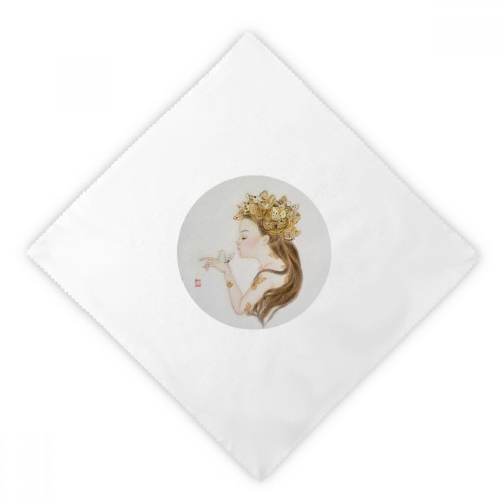 Serviettes en tissu imprimé Jolie Dîner Peinture Chinoise haut de gamme 18.5 x 18.5