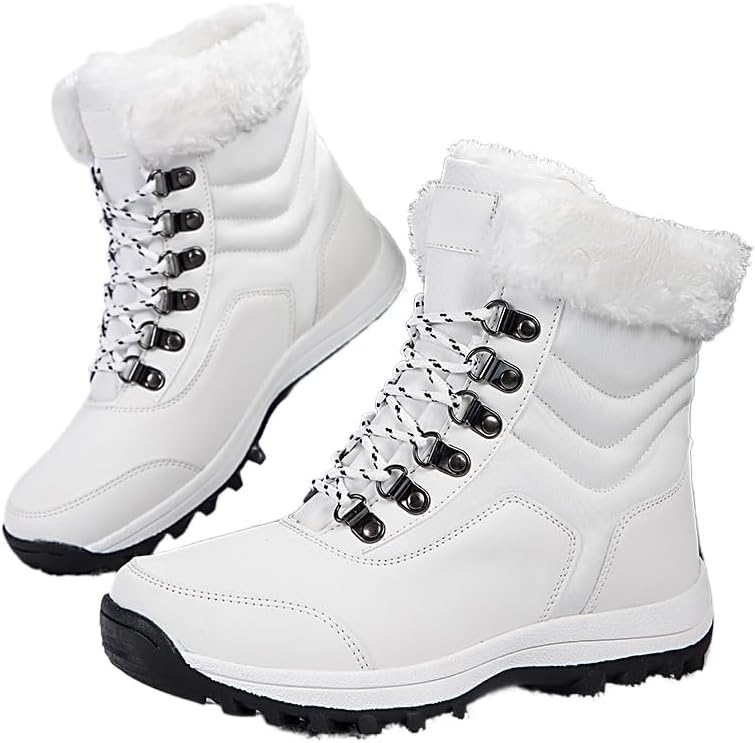 Winter Boots for Women Snow Boots Warm Fur Lined Waterproof Non Slip Insulated Outdoor Walking Shoes, Cozy Cold Weather Ankle Booties