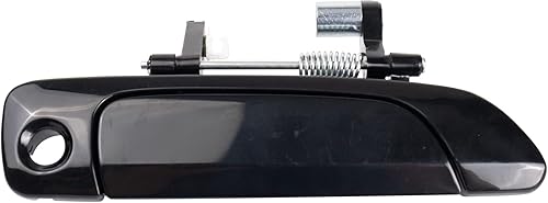 Miniatura 455 de TRQ Manija de la puerta exterior trasera izquierda del lado del conductor negra compatible con Honda Civic 2001-2005