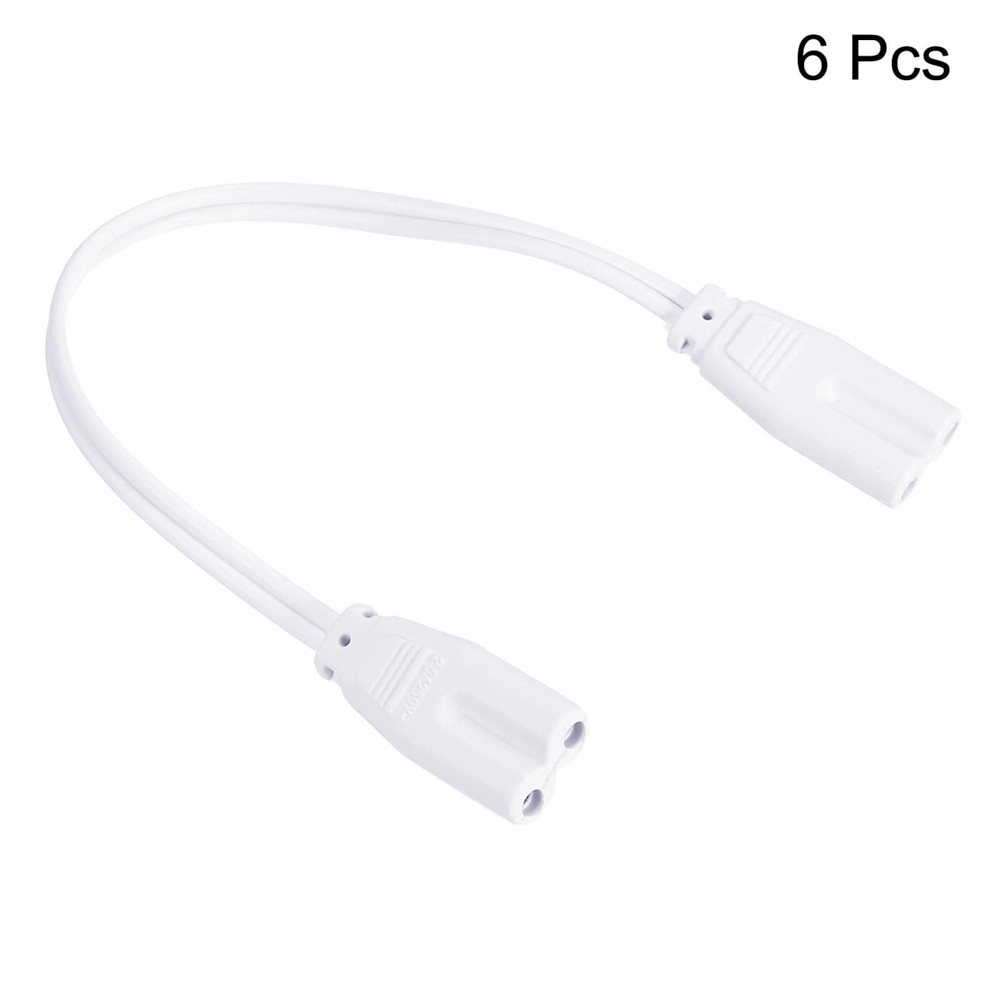 Sourcing Map T5 T8 LED Tube Connecteur Câble 2 Broche 30CM Mâle à Femelle Extension Cordon Pour LED Integré Lumière Tube Paquet De 2
