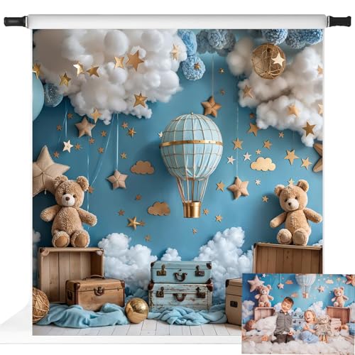 Toile de fond anniversaire Kate ours en peluche pour album photo magique