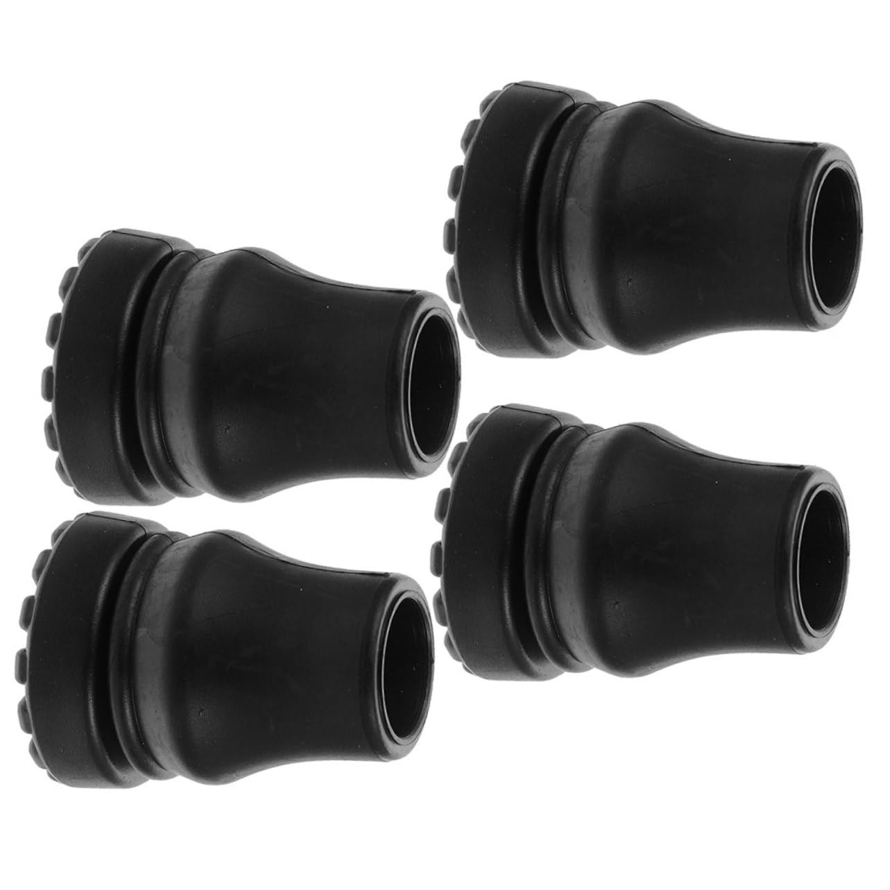 BESPORTBLE 1set Anti-Slip Crutch Foot Pads Walking Stick Crutches Pads Crutch Foot Cover Cane Feet Replacement Trekking Pole Foot Cover Plastic Cane Tips Skid-Proof Crutch Pad PVC Black 4pcs