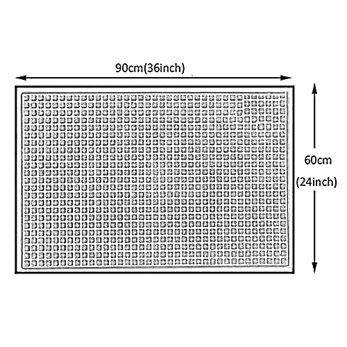 Tapis de porte antidérapant imperméable rectangle bleu paillasson d'entrée - 8