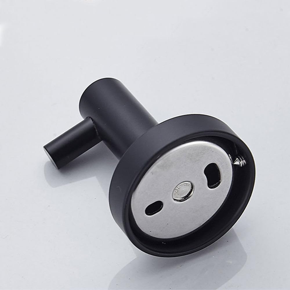 Ganchos para ropa de acero inoxidable 304, color negro, para puerta de baño, pared trasera, ganchos para toallas, para baño, cocina, oficina, M, 1