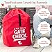 J.L. Childress Gate Check Bag for Car Seats - Travel Bag for Airplane, Fits All Baby & Infant Car Seats, Airport Accessories for Gate Check, Flying Essentials, AirTag Compatible - Red