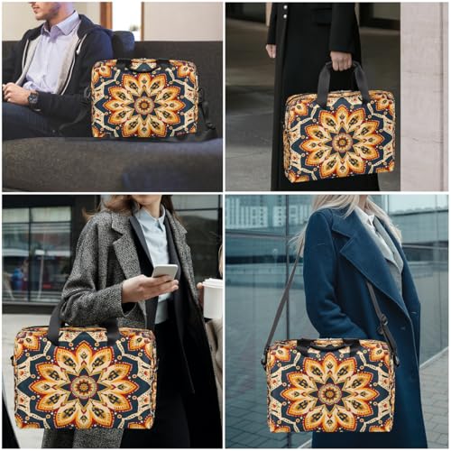 Bolso para portátil de 16 pulgadas Bohemian Flowers amarillo miniatura 2