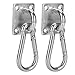 Tbest Hammock Hook,Hanger Hook Hammock Wall Mount Stainless Steel Roof Mount Yoga Hanging Plate Ring Hammock Sandbags Swing Hooks