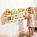 ROBUD Activity Wall Busy Board, Spring Train Montessori Busy Board, 12-in-1 Wooden Sensory Wall Panel, Montessori Sensory Wall Panel for Boys & Girls, Ideal for Toddler Playroom Nursery Classroom