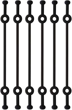 Anti-Slip Straps Compatible with SHOKZ New OpenRun Pro 2 / OpenRun Mini/OpenRun Pro/OpenSwim Pro/OpenMove / OpenComm2, Sport Anti Slip Earbuds Silicone Retainer Strip 6 Pcs Black