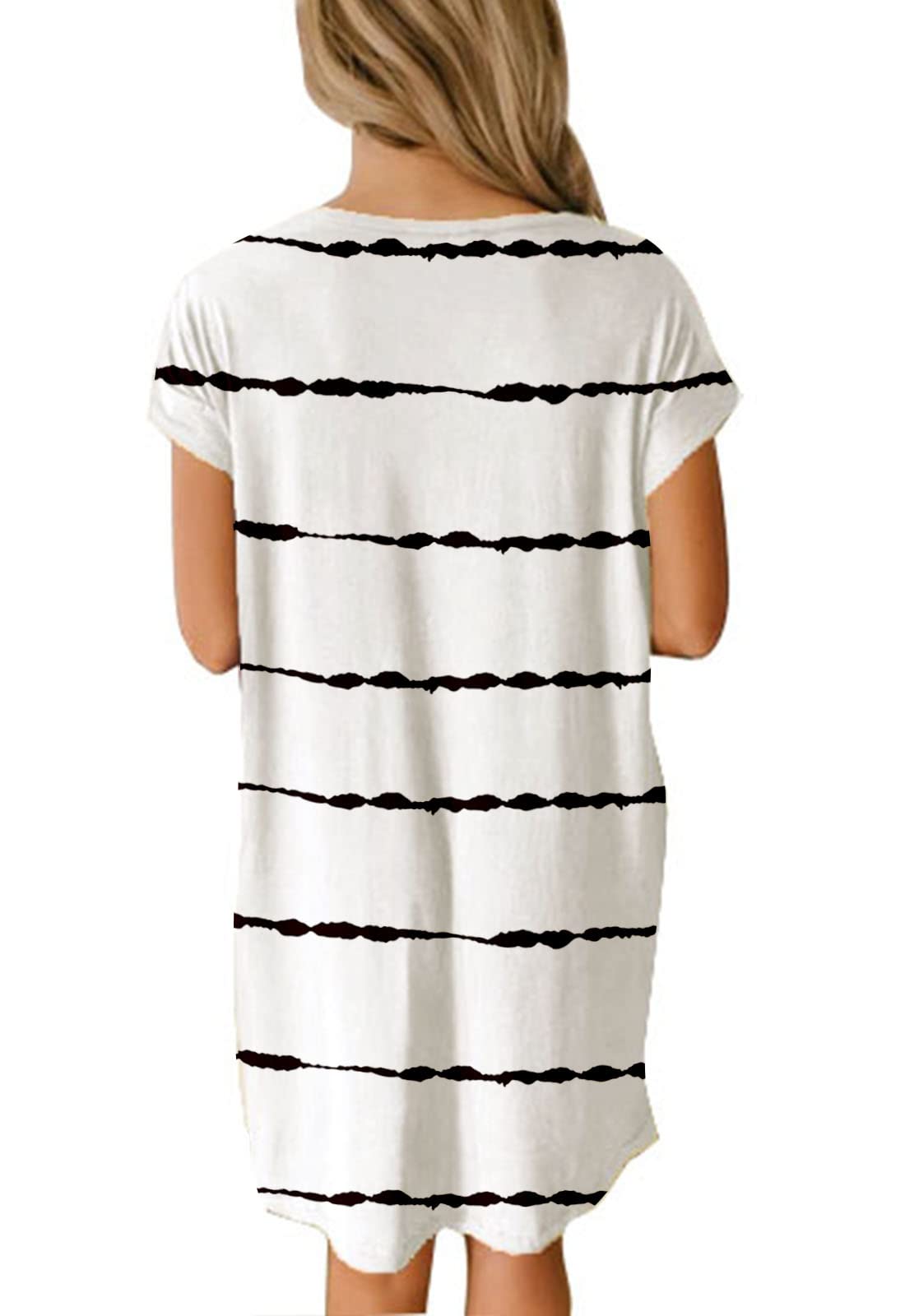 JayscreateEU Damen Sommerkleid Freizeitkleid Kurzarmkleid Strandkleid