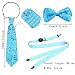 Amasawa Colorful LED Sparkly Elasticated Glitter Sequins Light Up Necktie Blinking Flash...