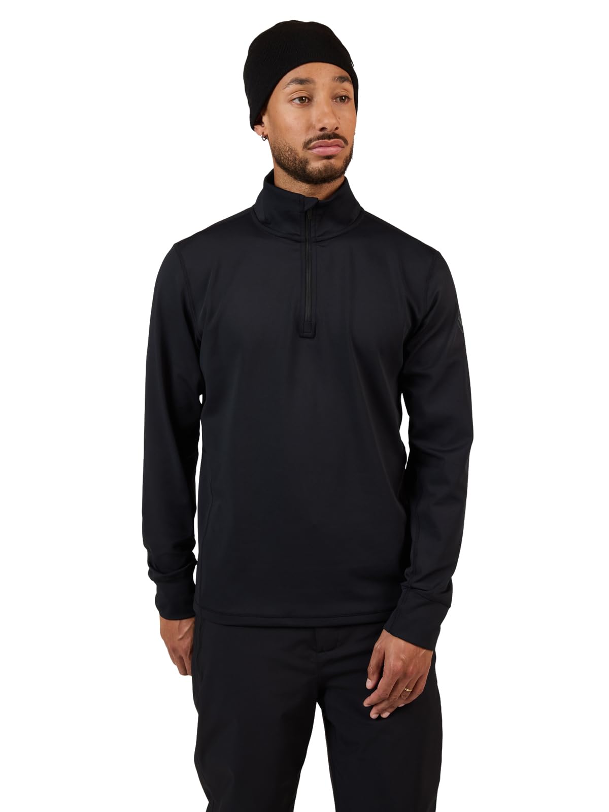 ROSSIGNOL Sudadera de forro polar elástico de capa media para hombre, chaqueta de forro polar con media cremallera