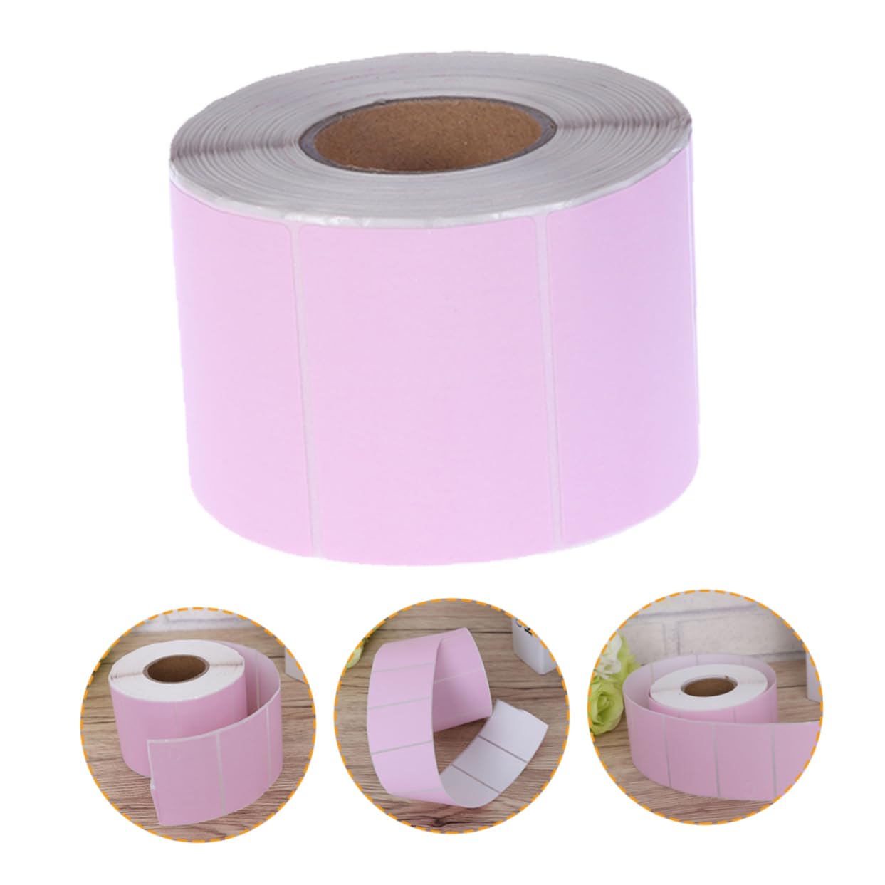 Etichette Autoadesive Resistenti All'acqua Rosa per Etichettatrice in Carta Termica 2 Pezzi 60x40mm per Stampa Chiara e Spedizioni