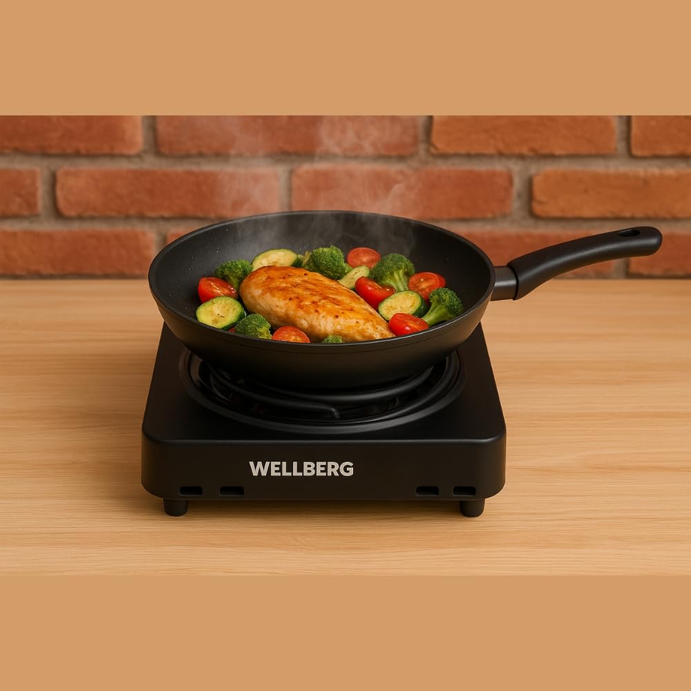 Wellberg Single Burner Hot Plate 1000W | Compact Electric Stove