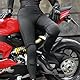 WOSAWE Damen Motorradhose High Waist Cargo Leggings Scrunch Butt Po Lifting Yoga Hosen mit Taschen (Schwarz mit Knieschützer, L)