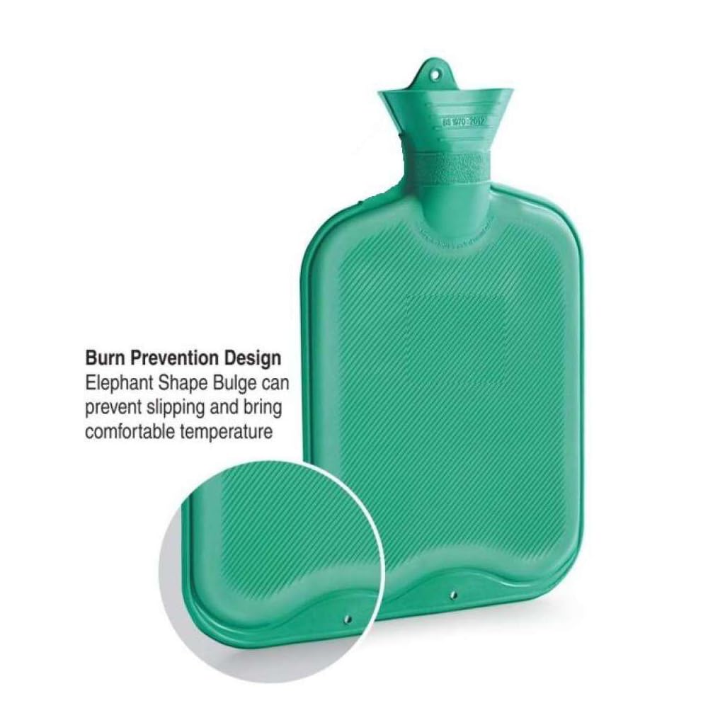 RSINC Bolsa de agua caliente de goma Botella de agua caliente de invierno Calentador de manos para terapia de calor con compresas calientes Aproximadamente 500ML