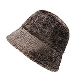  Xiang Ru Bob - Sombrero de pescador de peluche cálido para invierno, viaje casual, #A Café, Talla única