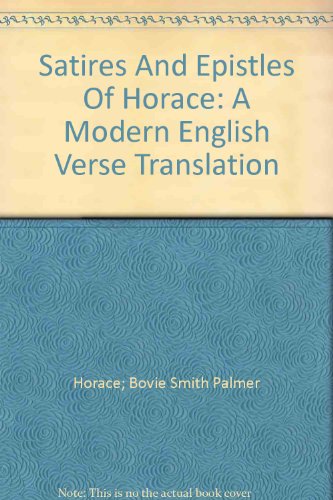 Satires and Epistles B0011QOB5W Book Cover