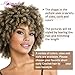 MIMAN 5 Packs 10 Inch Short Curly Crochet Hair for Black Women 6MM Crochet Braids Synthetic Hair Extension for Women DIY Mohawk Afro Braided Dreadlock Hairstyle (Blonde)