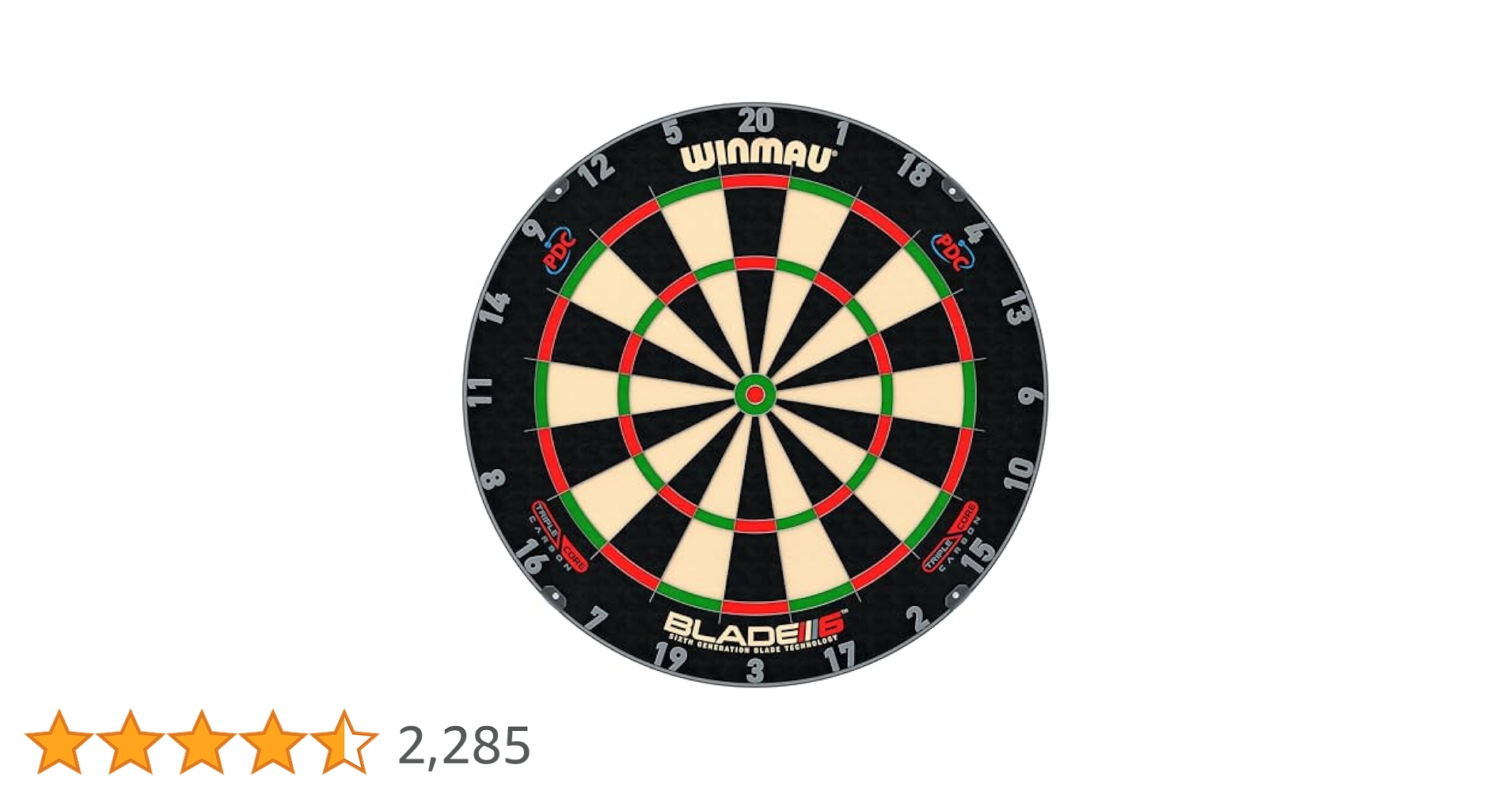Amazon | Winmau Blade 6 Carbon Triple Core Bristle Dartboard