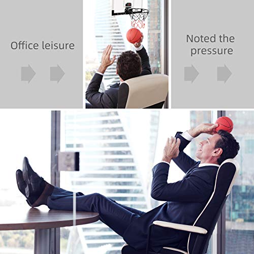 PELLOR Mini Basketballkorb fürs Zimmer Mini Basketball mit elektronischer Bewertungsfunktion und Sound, hängendes Basketballbrett mit 2 Bällen und Pumpe Indoor Outdoor Wurfspiele für Kinder - Image 6