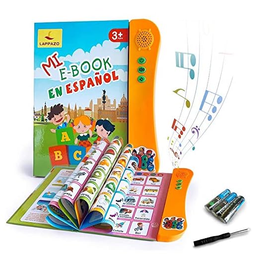Libro Electrónico de Sonido en Español Juguetes de Aprendizaje para Bebés Niños Máquinas de Lectura para niños 1-5 Años Aprender Idioma con Juegos Juguete Educativo Infantil