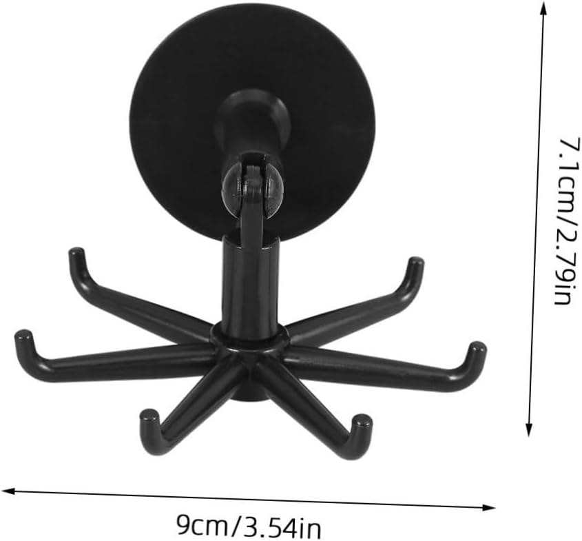 2pcs 360 Degree Rotating Utensil Hook Rack with 6 Hooks image 2