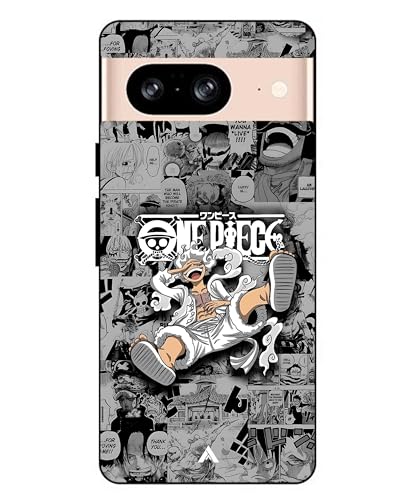 Image of Premium Anime 2 Case for Pixel 8 (Glossy Finish) Soft-Touch Metal TPU Back Cover, Shockproof, Designer, Aesthetic Mobile Phone Case