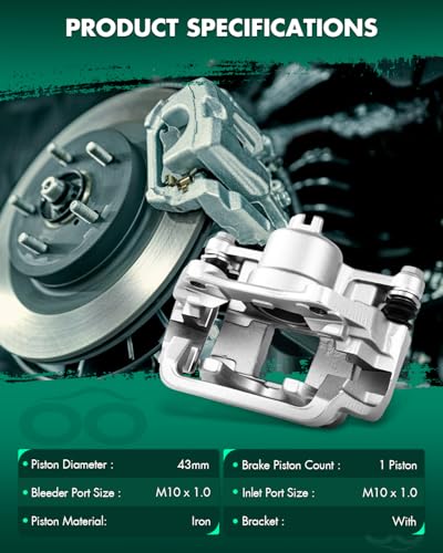 Image of SCITOO 19B6447 19B6446 Rear Left & Right Disc Brake Calipers Assembly w /Bracket For Honda For Odyssey 2011-2017