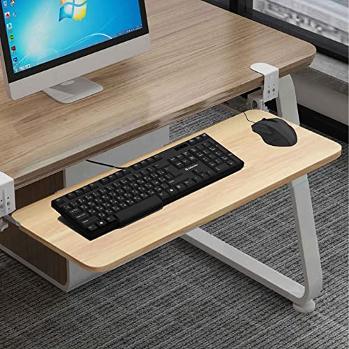 キーボードトレイ スライド式 デスク下 収納ラック 折りたたみ キーボードスライダー クランプ式 後付け 高さ調整 25kg 耐荷重 取り付け簡単