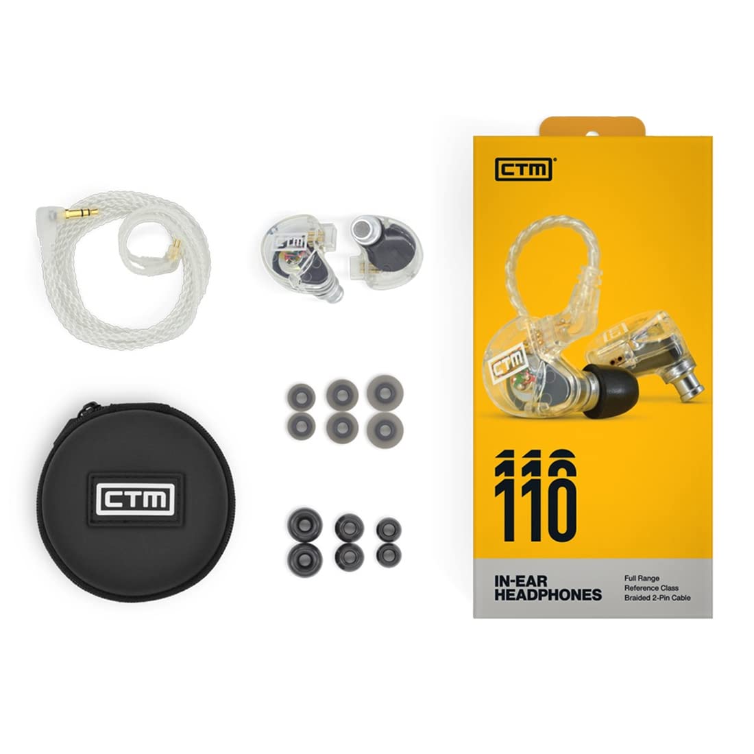 CTM CE110 - Auriculares in-ear para monitor y gamuza keepdrum