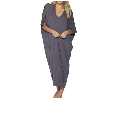 Barefoot Dreams Luxe Milk Jersey Caftan (Graphite)