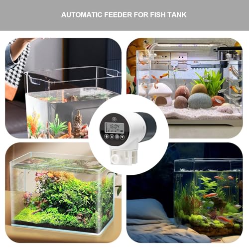 Aquarium Automatic Fish Feeder, Electric Aquarium Feeder With Smart Timer, Smart Dispenser For Fish Tank,Fish Tank Food Feeder With 200ML Feed Box, Fish Food Dispenser For Small Tank - Image 6