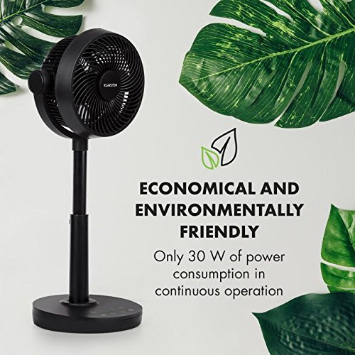 Klarstein Neo Stream • Table Fan • Adjustable • Air Circulator • Remote Control • 8 Modes • Oscillating • Portable • Strong and Quiet Operation • Black - Thumbnail 4