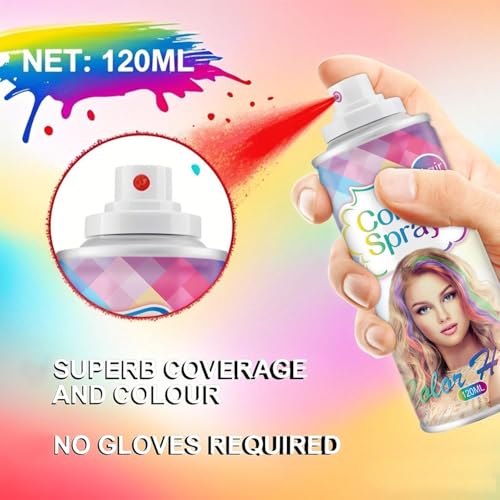 Spray para cabello temporal color verde para mujeres y niñas miniatura 5