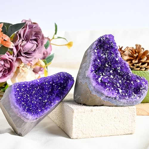 Cluster d'améthyste violette brute de qualité supérieure 15cm - 6