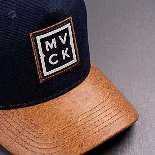 Boné Aba Curva Mvck Madrid Marinho Aba Couro Snapback