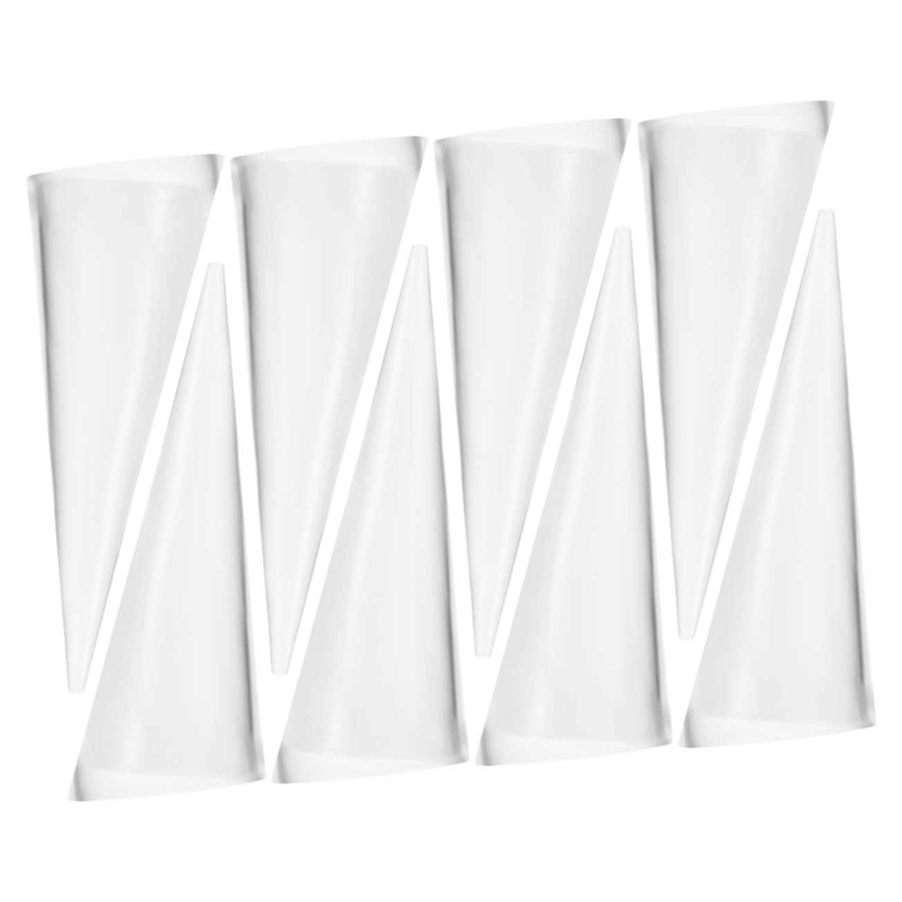 Cabilock Elegant Ring Holder Cones 8pcs Acrylic Cone Ring Display Rack for Boutique Showcase