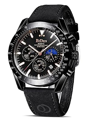 HANPOSH Orologio Uomo Cronografo Acciaio Inox Impermeabile Datario